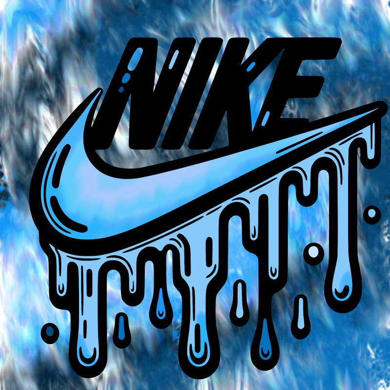 dripping nike logo
