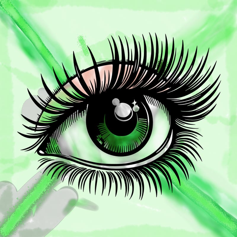 realistic eye long eylashes