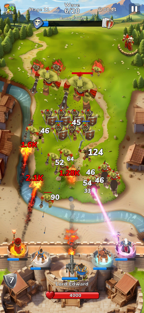 Boom Castle: Tower Defense TD - Batalla estratégica en Boom Castle Tower Defense con héroes defendiendo contra oleadas de enemigos