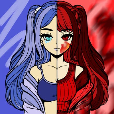 realistic girl split