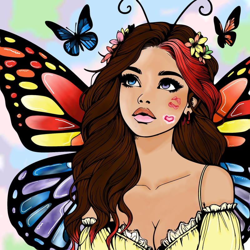 butterfly fairy realistic girl