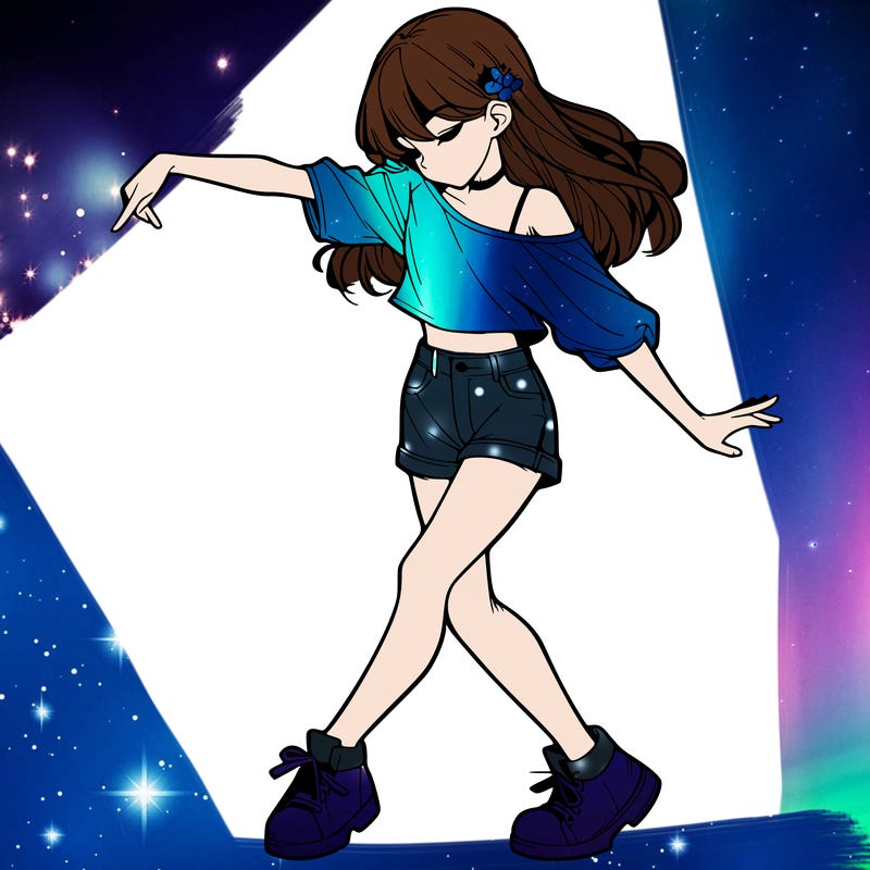 realistic girl danceing