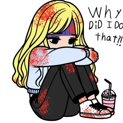 a girl  after a breakup