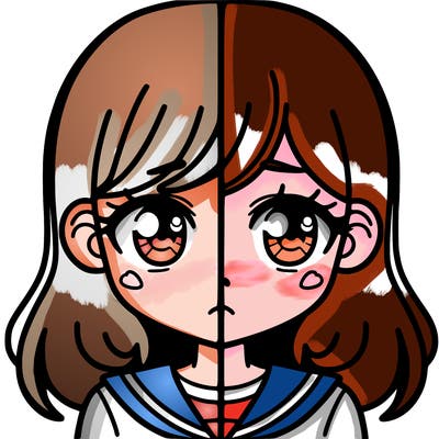 a split of a girl