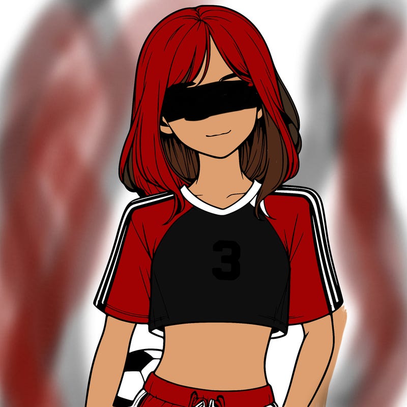 realistic girl wearing soccer jersey