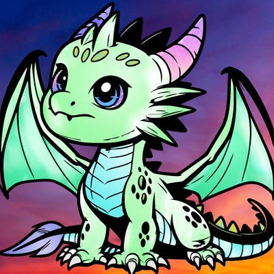 fierce baby night dragon