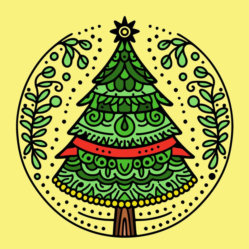 mandala sapin de noel