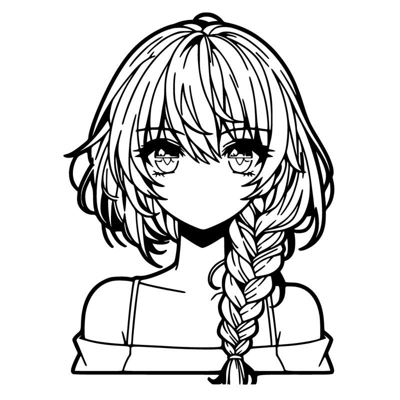 girl with braid anime