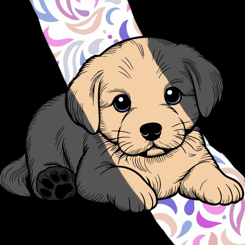 a cute realistic puppy