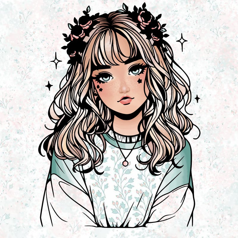 aesthetic girl realistic