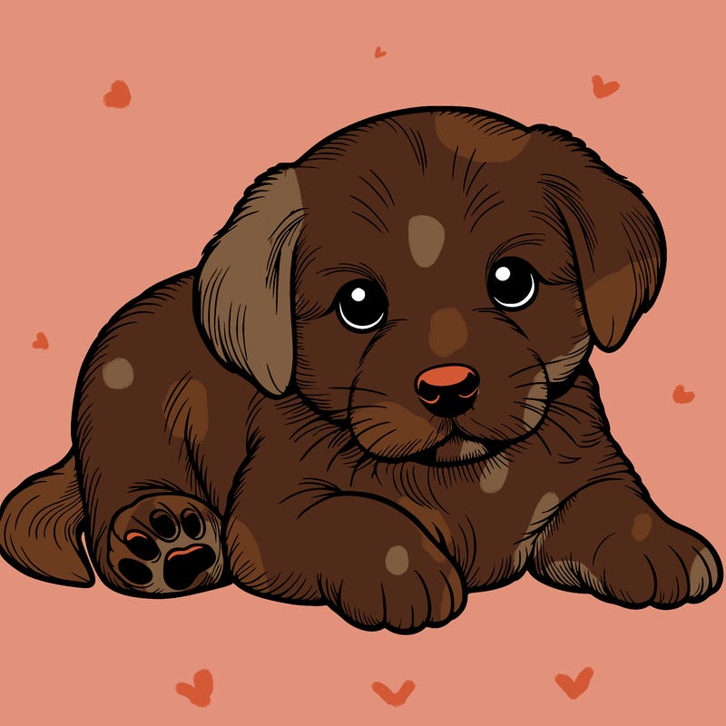 a cute realistic puppy