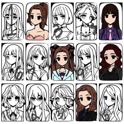 girls that look diffrent anime