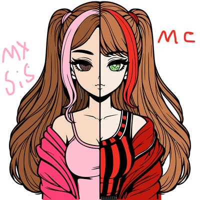 realistic girl split