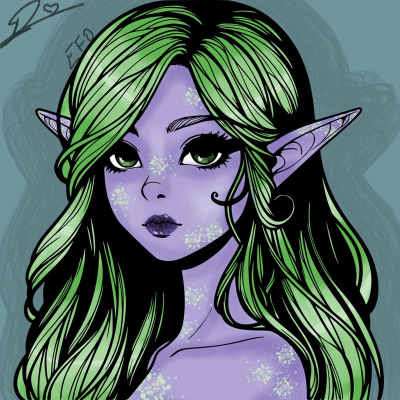 elf girl realistic dark fantasy