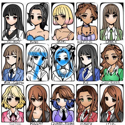 girls that look diffrent anime