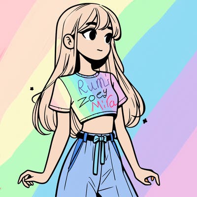 girl in a cute crop top