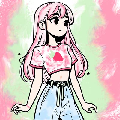 girl in a cute crop top
