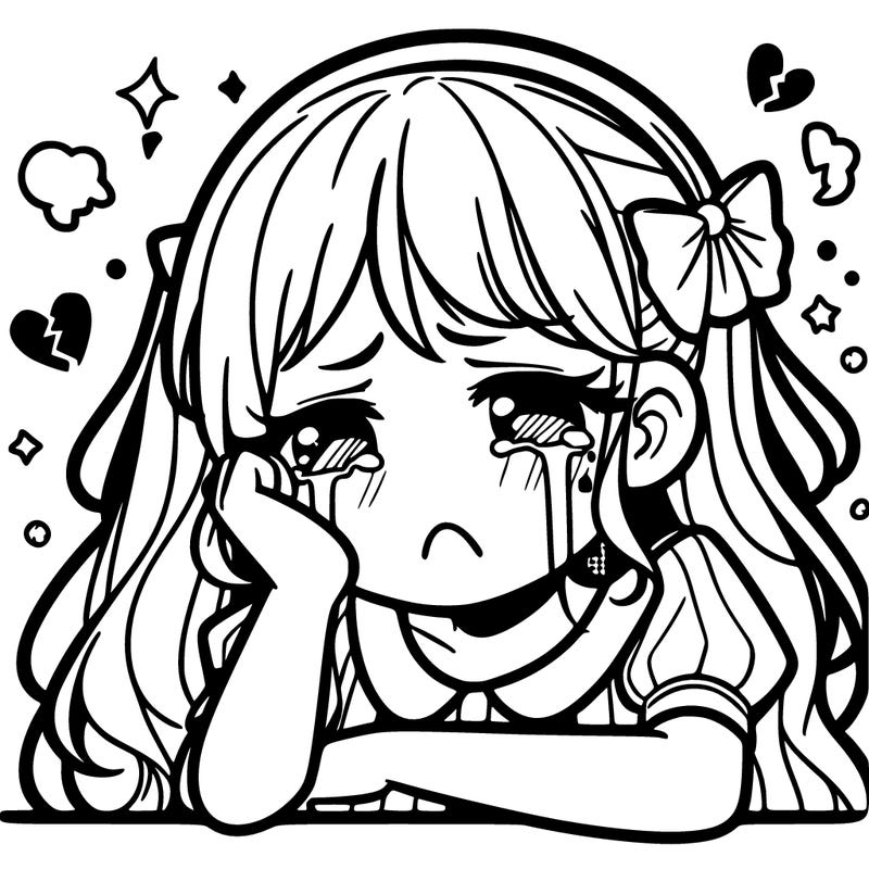 a girl crying from a break up