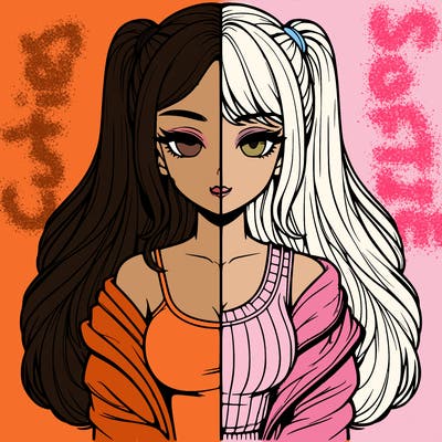 realistic girl split