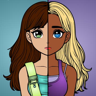 realistic girl split