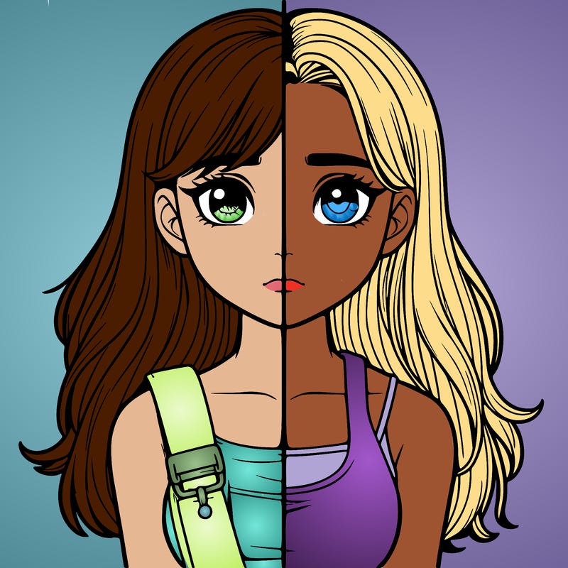 realistic girl split