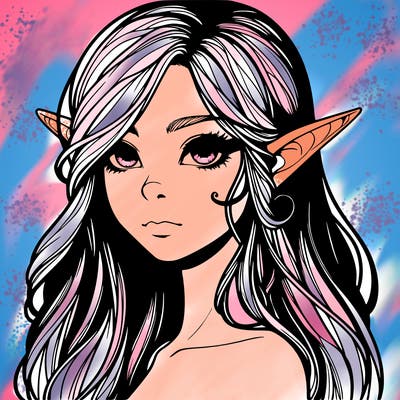 elf girl realistic dark fantasy