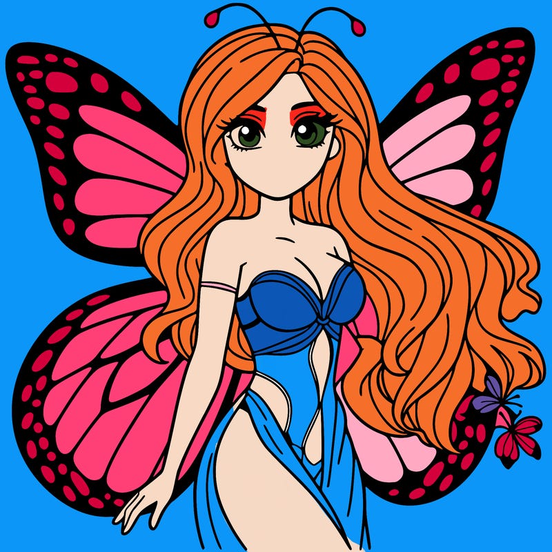 butterfly woman