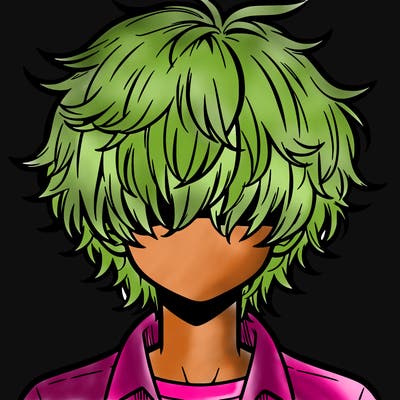 manga boy fluffy hair covering his eyes