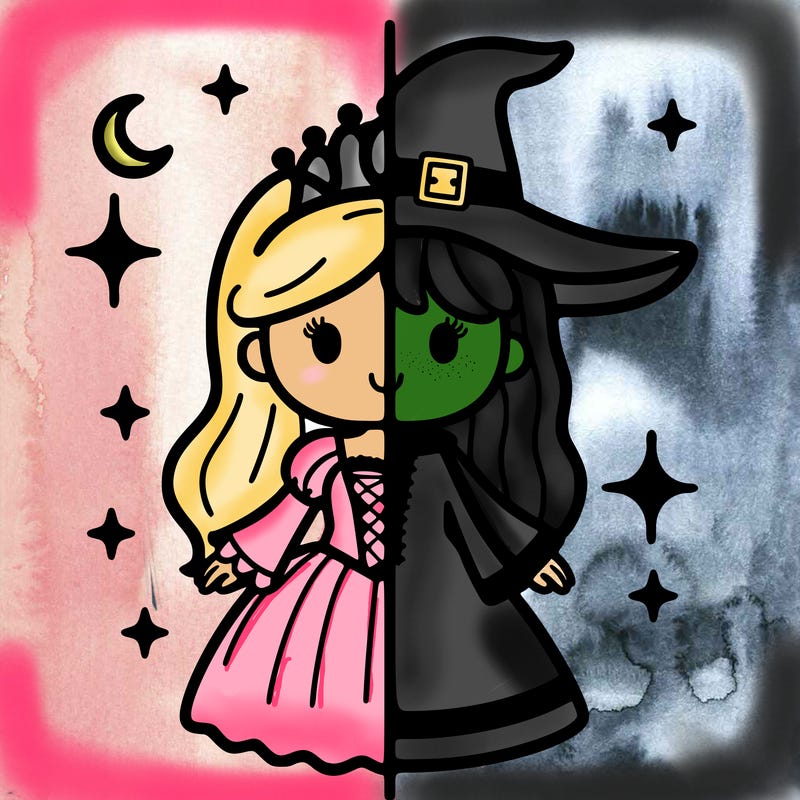 split princess and witch