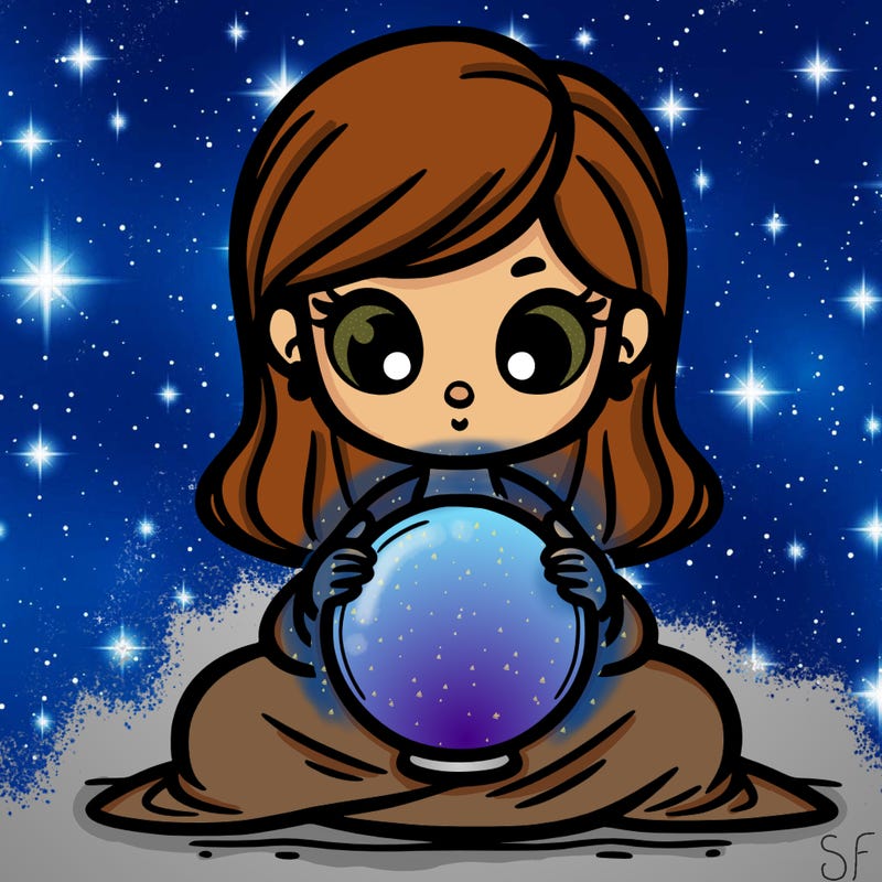 girl with a glowing orb