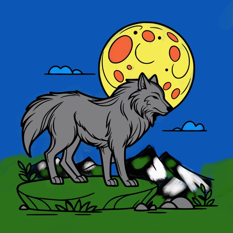 wolf moonlight
