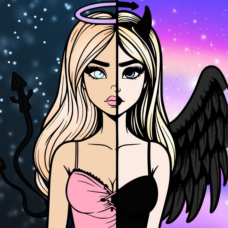 devil vs angel realistic girl