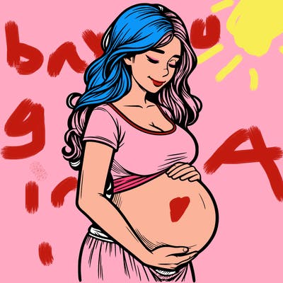 woman heavily pregnant realistic