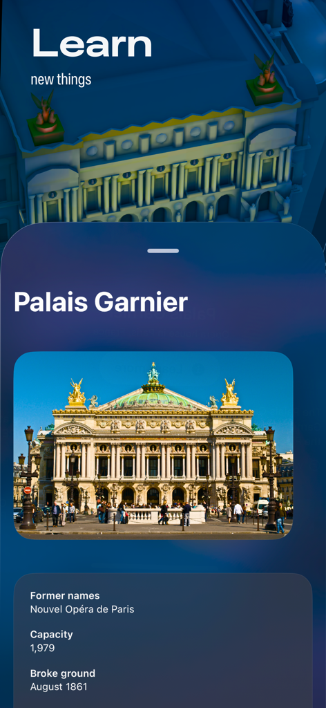 랜드마크 월드 아키텍처 앱의 팔레 가르니에 건축 정보 및 사진