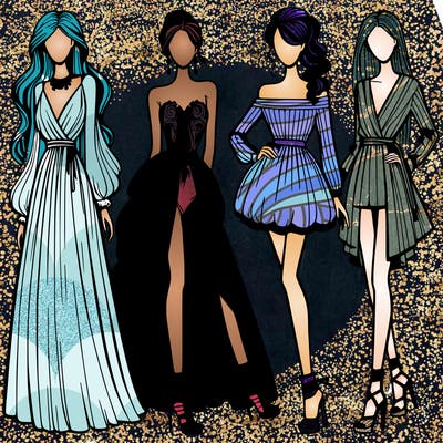 fashion models dresses