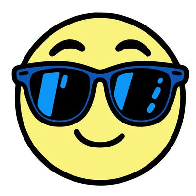 emoji with sunglasses