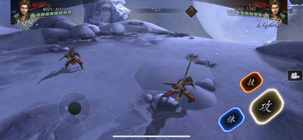 1v1 martial arts battle in a snowy 3D environment from the Thirteen Souls game