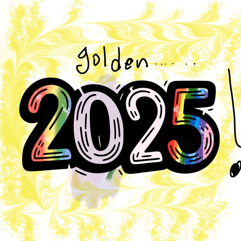 one line scrawled numbers sketch design “2025”