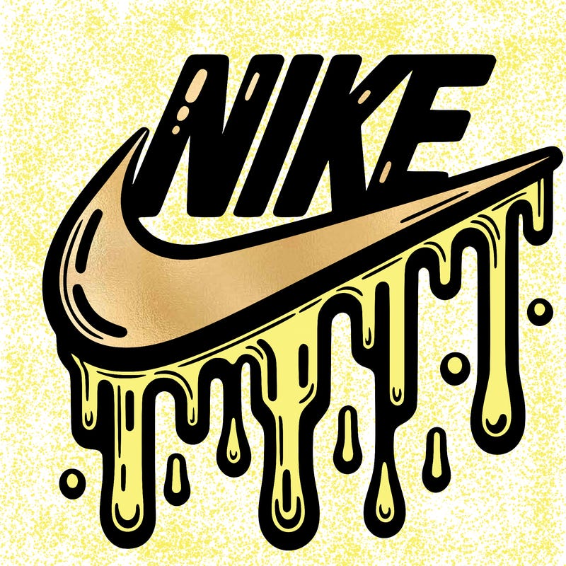dripping nike logo