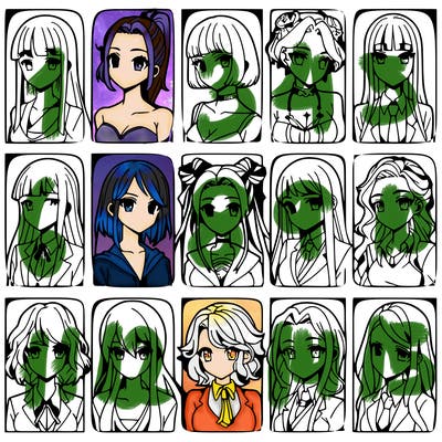 girls that look diffrent anime