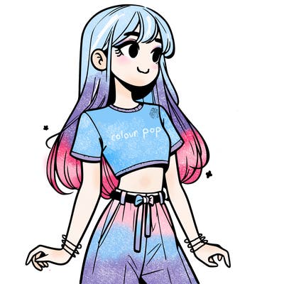 girl in a cute crop top