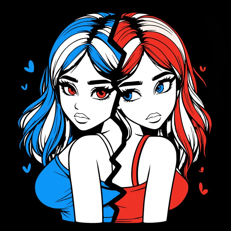 realistic girl split