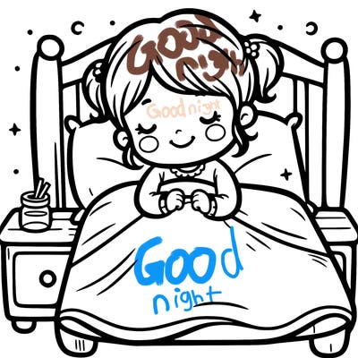 a little girl going to bed