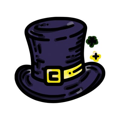 st patrick hat with thin lines