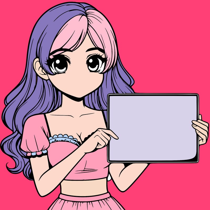 realistic pretty girl holding blank sign
