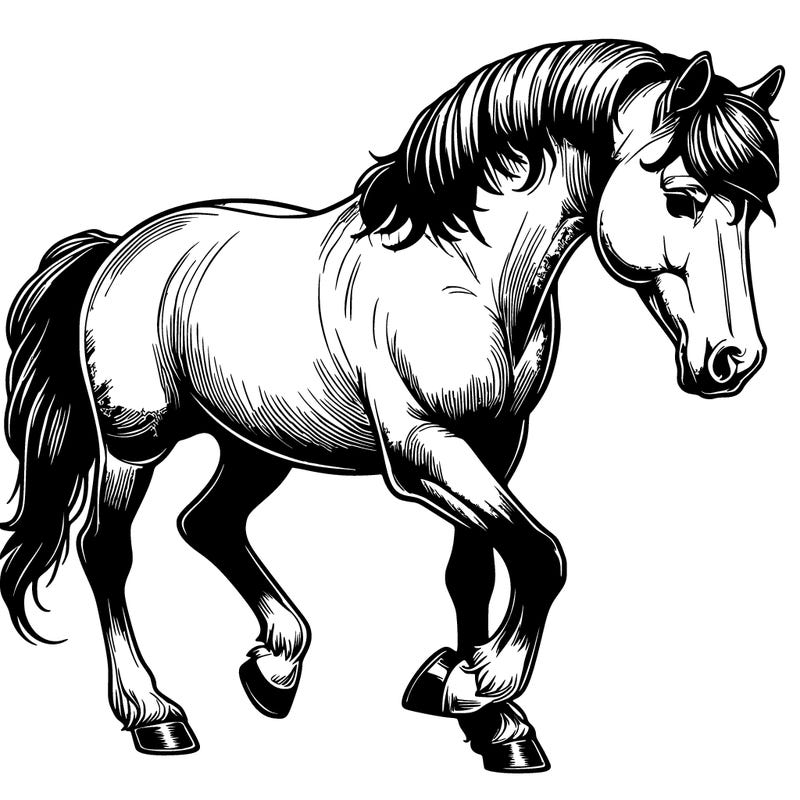 realistic horse with details