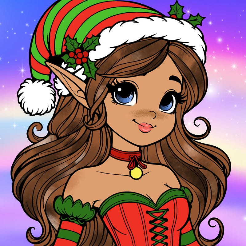realistic christmas elf girl