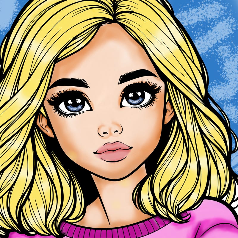 realistic girl whith cute eyes