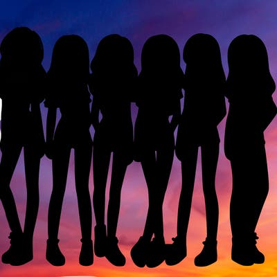 a group of girls wearing crop tops and shorts