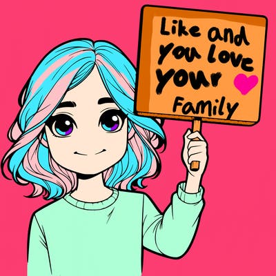 realistic girl holding up a sign